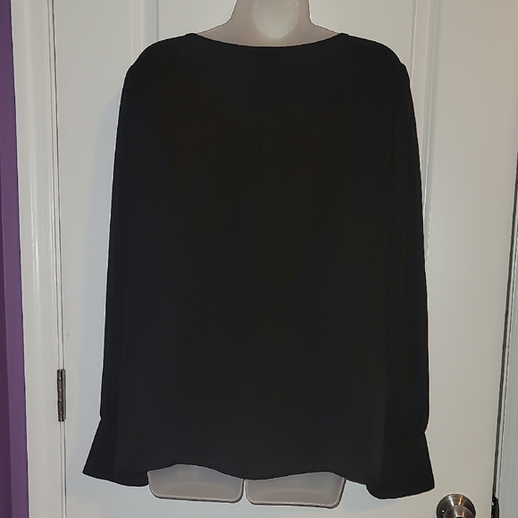 Express Classic Black Pullover Scoop Neck Blouse Sz: XL - Picture 4 of 8